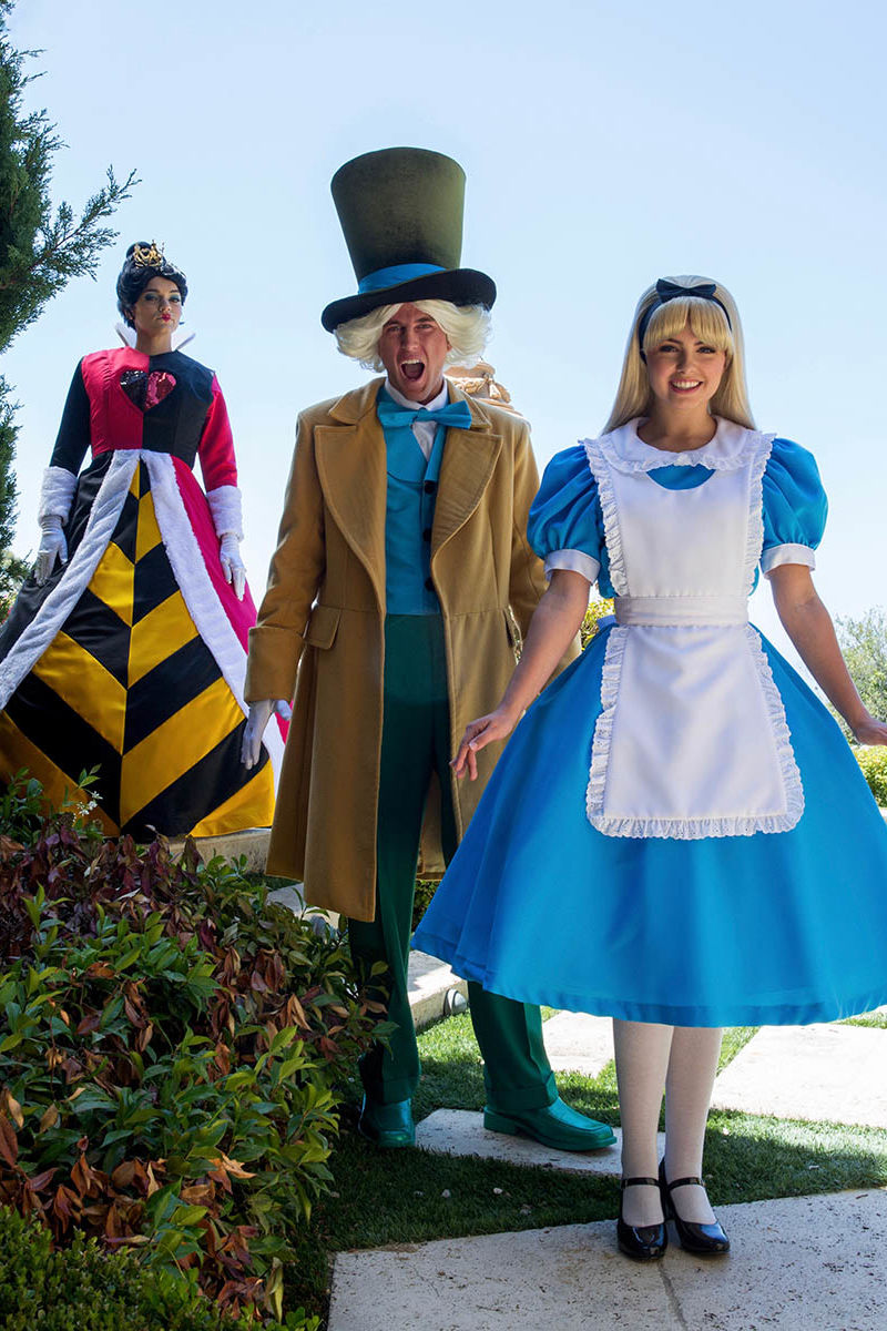 Alice in wonderland party characters for hire in New York